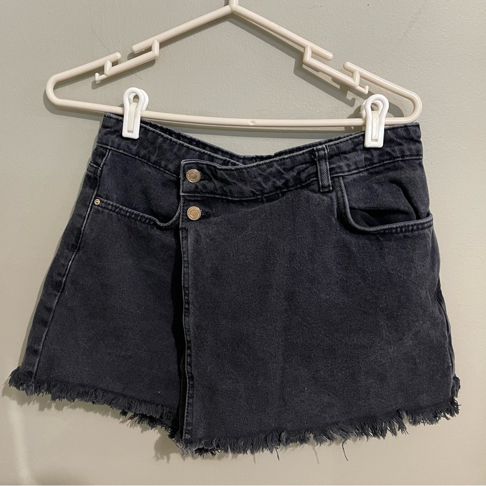 Zara Black Denim Skort
